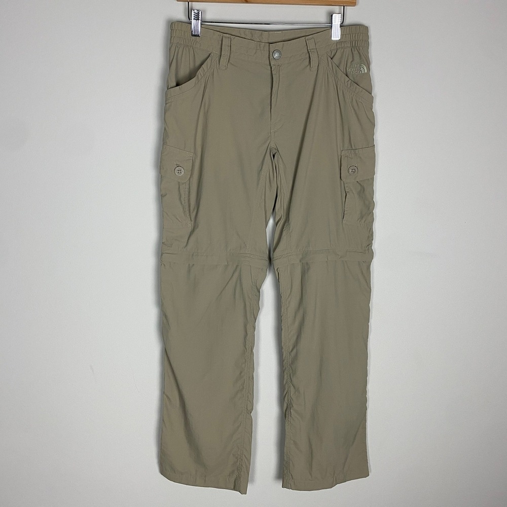 The North Face Convertible Cargo Pants Womens 6 Tan Hiking Outdoor Active